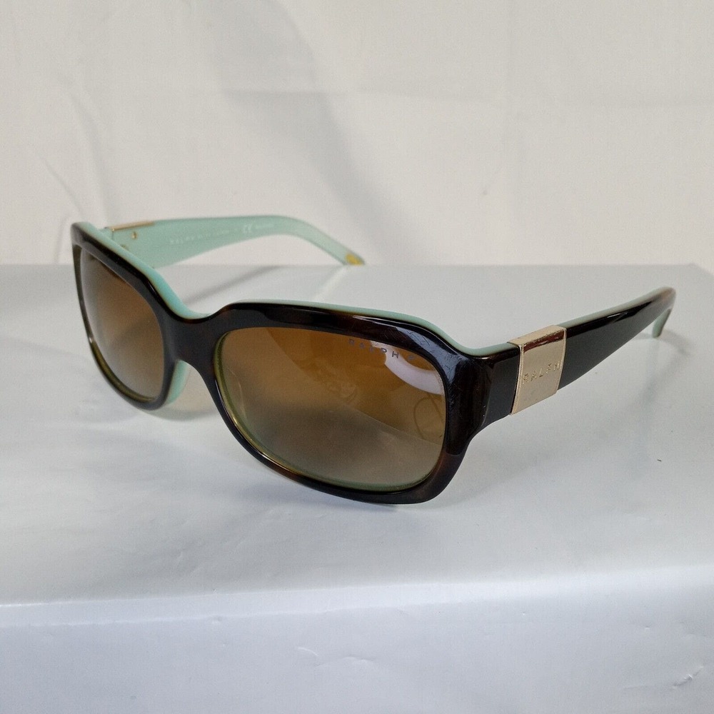 Ralph by Ralph Lauren Women's RA5049 Square Sunglasses, Polarized Lt Tortoise
